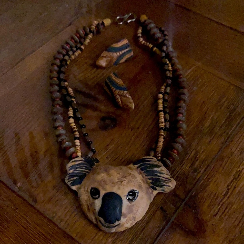 Carol Halmy Koala 🐨 Necklace Earrings set